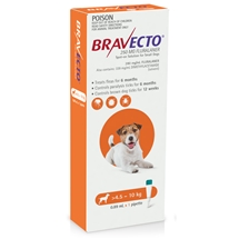Bravecto Dog Spot On 4.5-10kg 1pk