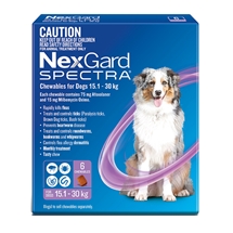 NexGard Spectra 15.1-30kg 6 Pack