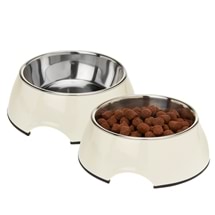Dog Bowl with Stainless Steel Inner - Set of 2