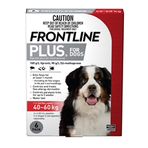 Frontline Plus Dog 40-60Kg Red 6 Pack