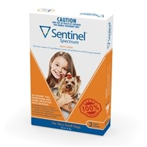 Sentinel Spectrum Dog Up To 4Kg Brown 3 Pack
