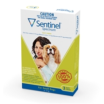 Sentinel Spectrum Dog 4-11Kg Green 3 Pack